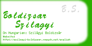 boldizsar szilagyi business card