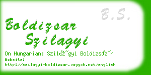 boldizsar szilagyi business card